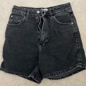 Zara High Rise Mom Fit Jean Shorts